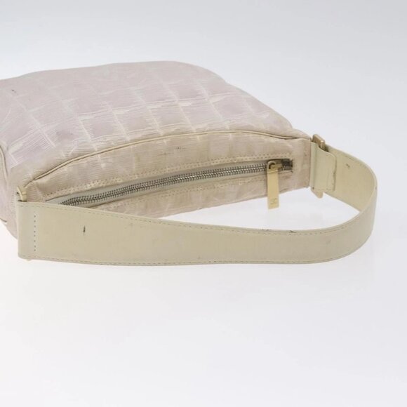 CHANEL New Travel Line Shoulder Bag Nylon Pink Gold CC Auth bs27338 - Picture 9 of 16